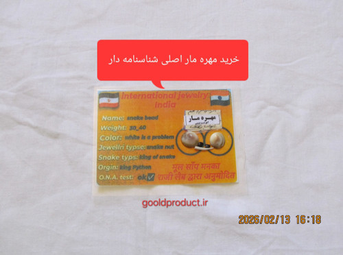 مهره مار اصلی با شناسنامه معتبر