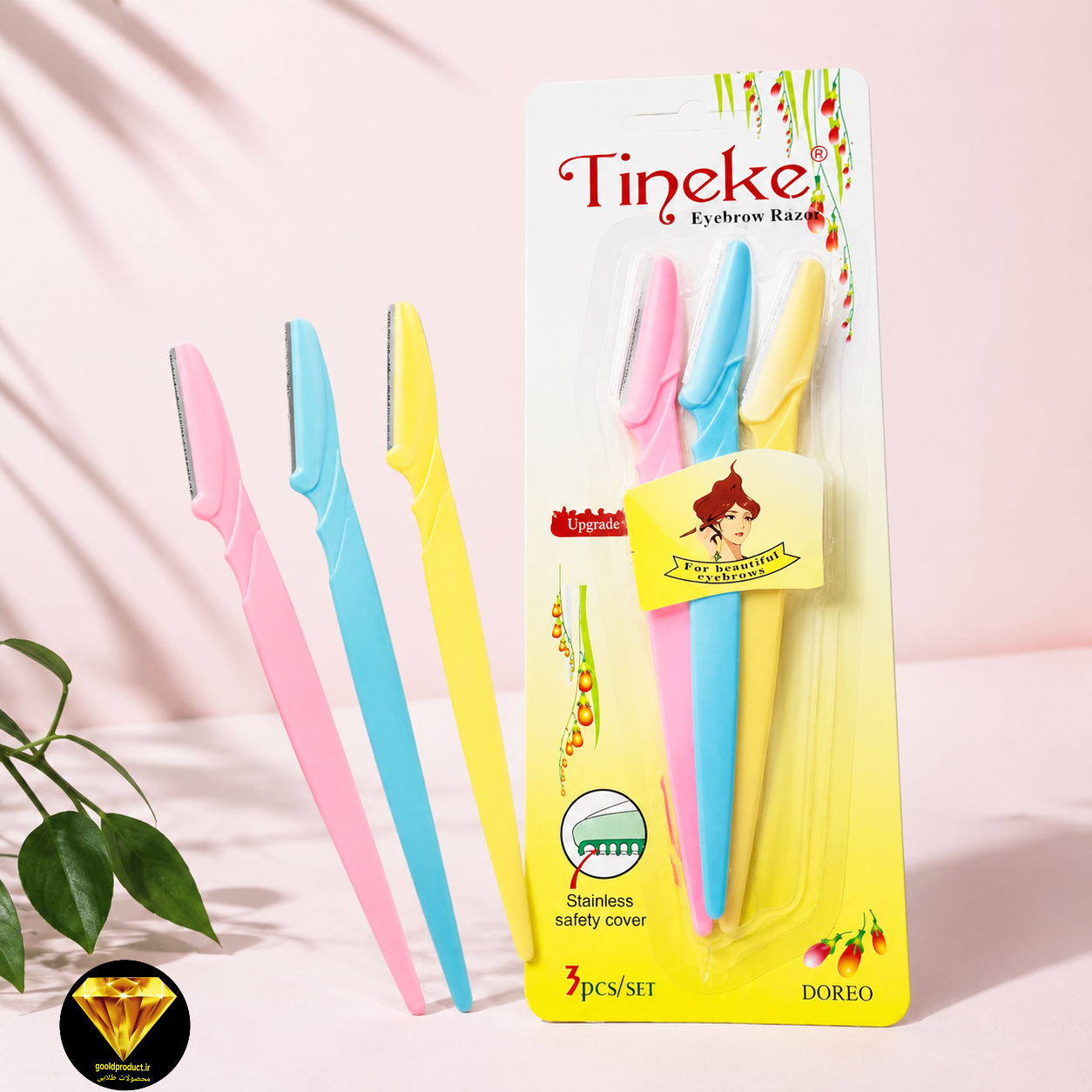 تیغ اصلاح ابرو Tineke بسته ۳ عددی